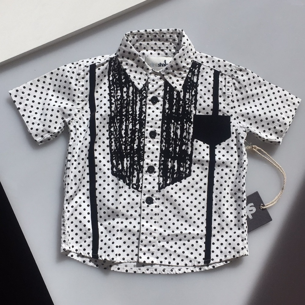 Mini Shatsu Baby Short Sleeve Button Down Shirt